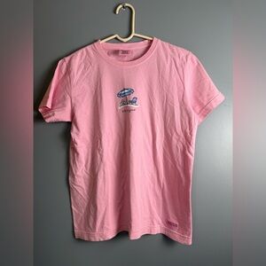 Life is Good Women's Sz S Pink Life's A Beach Short Sleeve Tee Do What You Like